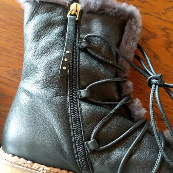 NWOT PALOMA BARCELO Peep Toe Leather Booties - Picture 5 of 15